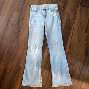 Abercrombie Kids High Rise Flare 13/14 Distressed Jeans